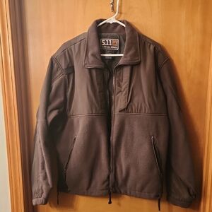5.11 Tactical Brown Fleece/Nylon Jacket L